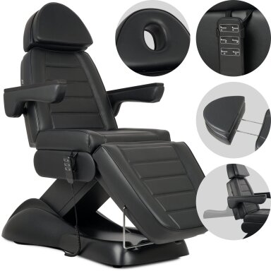 Elektrinis kosmetologinis krėslas Leo PRO 4 Comfy Base, juodas Elektrinis kosmetologinis krėslas Leo PRO 4 Comfy Base, juodas