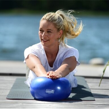 Pilates ir aerobikos kamuolys SISSEL® Pilates Soft 22 cm, mėlynas