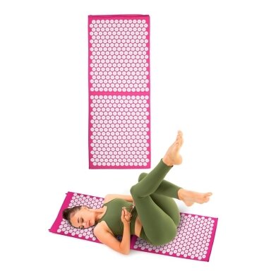 Akupresūros kilimėlis inSPORTline AKU-1000 125x50 cm, rožinis Akupresūros kilimėlis inSPORTline AKU-1000 125x50 cm, rožinis