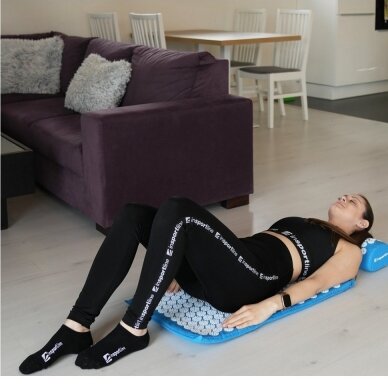 Akupresūros masažuoklis-aplikatorius (pagalvėlė + kilimėlis) inSPORTline Alavea, mėlynas 3