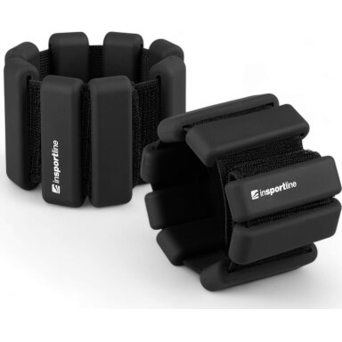 Svareliai riešams ir čiurnoms inSPORTline Brace 2 x 1 kg, juodi