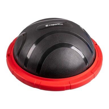 Balansinis treniruoklis su pasipriešinimo gumomis inSPORTline Dome Edge, juodas-raudonas