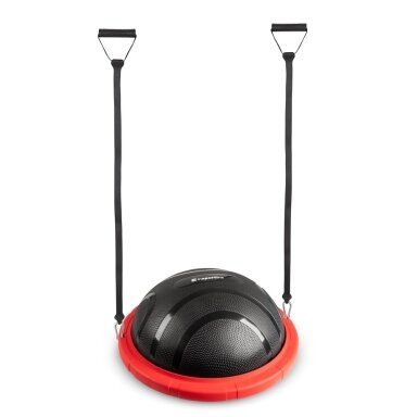 Balansinis treniruoklis su pasipriešinimo gumomis inSPORTline Dome Edge, juodas-raudonas