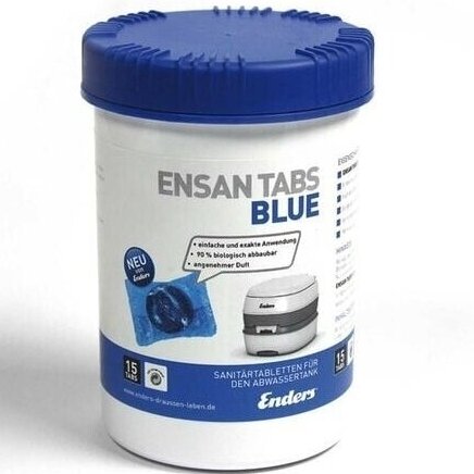 Biotualetų tabletės Enders Ensan Tabs Blue – 15 vnt. Biotualetų tabletės Enders Ensan Tabs Blue – 15 vnt.