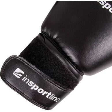 Bokso pirštinės inSPORTline Metrojack, juodos/baltos, 12 oz 2