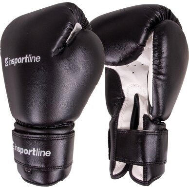 Bokso pirštinės inSPORTline Metrojack, juodos/baltos, 8 oz