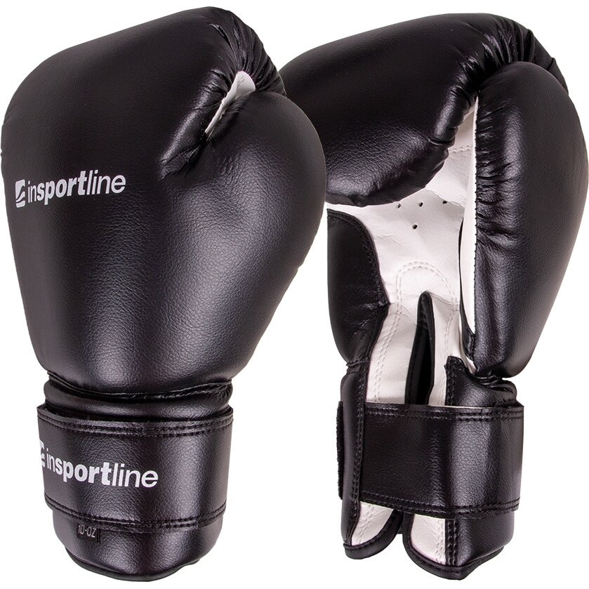 Bokso pirštinės inSPORTline Metrojack, juodos/baltos, 10 oz Bokso pirštinės inSPORTline Metrojack, juodos/baltos, 10 oz