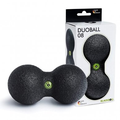 Dvigubas masažo kamuoliukas Blackroll DUOBALL, 12 cm 2