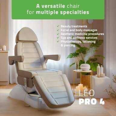 Elektrinė kosmetologinė kėdė HABYS Leo PRO 4 Elektrinė kosmetologinė kėdė HABYS Leo PRO 4