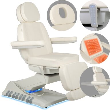 Elektrinis kosmetologinis krėslas Luxoria PRO 5, baltas Elektrinis kosmetologinis krėslas Luxoria PRO 5, baltas
