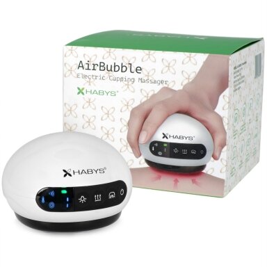 Elektrinis vakuuminis masažuoklis Habys AirBubble su taurių terapija Elektrinis vakuuminis masažuoklis Habys AirBubble su taurių terapija
