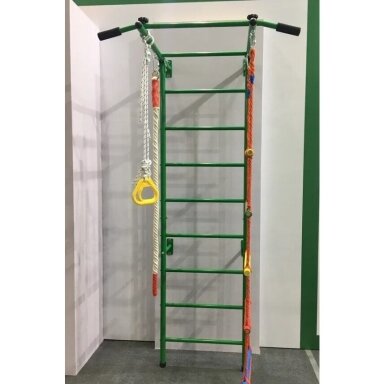Gimnastikos sienelė vaikams, žalia, 223 x 108 x 87.5 cm Gimnastikos sienelė vaikams, žalia, 223 x 108 x 87.5 cm