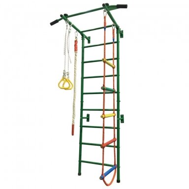 Gimnastikos sienelė vaikams, žalia, 223 x 108 x 87.5 cm Gimnastikos sienelė vaikams, žalia, 223 x 108 x 87.5 cm