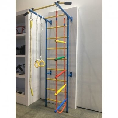 Gimnastikos sienelė vaikams, mėlyna-geltona, 223 x 108 x 87.5 cm 1