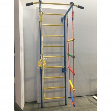 Gimnastikos sienelė vaikams, mėlyna-geltona, 223 x 108 x 87.5 cm 2