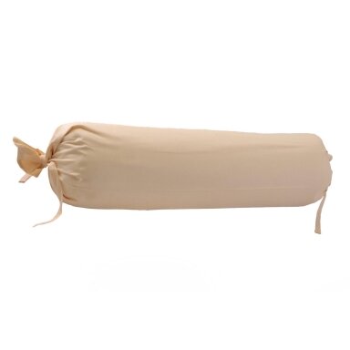 Grikių lukštų pagalvė – volelis 46×13 cm, smėlio Grikių lukštų pagalvė – volelis 46×13 cm, smėlio