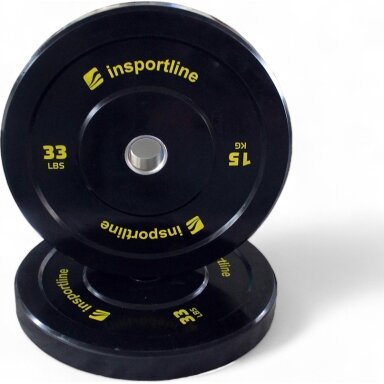 Svoris grifui inSPORTline Bumper Plate Lite OL 15 kg