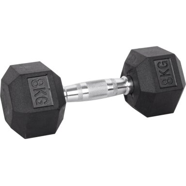 Šešiakampis hantelis inSPORTline Hexsteel 8 kg