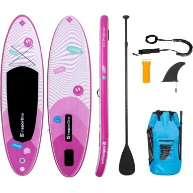 SUP irklentė su priedais inSPORTline Wavelet 9'6" Pink