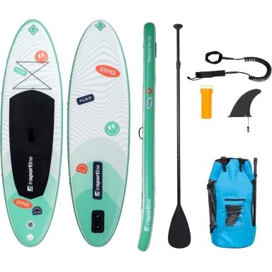 SUP irklentė su priedais inSPORTline Wavelet 9'6" Green