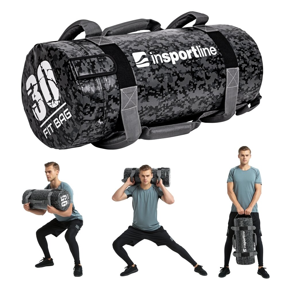 Jėgos maišas su rankenomis inSPORTline FitBag Camu 30kg Jėgos maišas su rankenomis inSPORTline FitBag Camu 30kg
