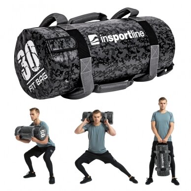 Jėgos maišas su rankenomis inSPORTline FitBag Camu 30kg Jėgos maišas su rankenomis inSPORTline FitBag Camu 30kg