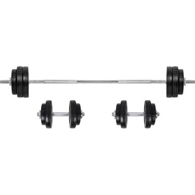 Hantelių ir štangos rinkinys inSPORTline BS08 5–50 kg