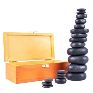Lavos masažo akmenų rinkinys inSPORTline Basalt Stone, 20 vnt.