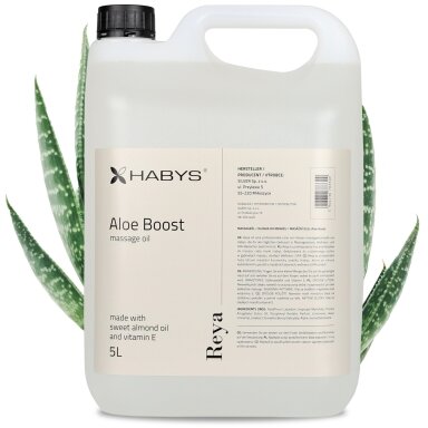 Masažo aliejus HABYS Reya Aloe Boost – profesionalus, 5 l Masažo aliejus HABYS Reya Aloe Boost – profesionalus, 5 l