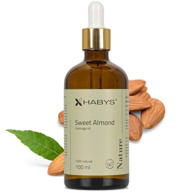 Masažo aliejus HABYS Nature Sweet Almond – 100 % saldžiųjų migdolų, 100 ml Masažo aliejus HABYS Nature Sweet Almond – 100 % saldžiųjų migdolų, 100 ml