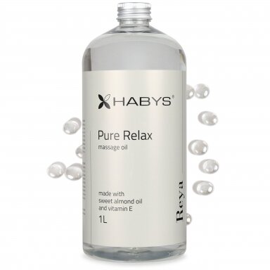 Masažo aliejus HABYS Reya Pure Relax – profesionalus, švelnaus kvapo, 1 l Masažo aliejus HABYS Reya Pure Relax – profesionalus, švelnaus kvapo, 1 l