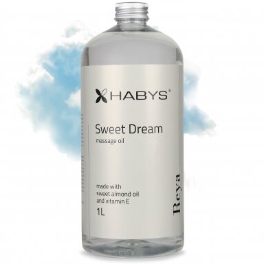 Masažo aliejus HABYS Reya Sweet Dream – profesionalus, saldžiai gėliško kvapo, 1 l Masažo aliejus HABYS Reya Sweet Dream – profesionalus, saldžiai gėliško kvapo, 1 l