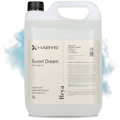 Masažo aliejus HABYS Reya Sweet Dream – profesionalus, 5 l Masažo aliejus HABYS Reya Sweet Dream – profesionalus, 5 l
