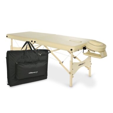 Sulankstomas masažo stalas AVENO LIFE eSpirit 70 Soft Touch – medinis, 70 cm, 2 spalvos
