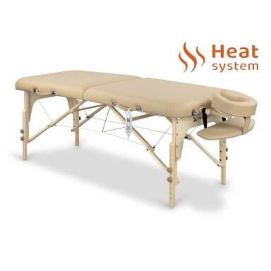 Sulankstomas masažo stalas HABYS Therma Top 70 Soft Touch – šildomas, medinis, 2 dalių, smėlio spalvos Sulankstomas masažo stalas HABYS Therma Top 70 Soft Touch – šildomas, medinis, 2 dalių, smėlio spalvos