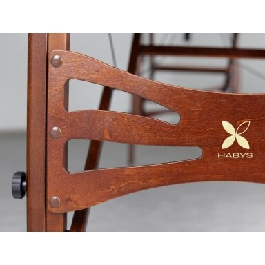 Sulankstomas masažo stalas HABYS Panda Dark Wood 70 Vinyl Flex – medinis, 2 dalių, smėlio spalvos Sulankstomas masažo stalas HABYS Panda Dark Wood 70 Vinyl Flex – medinis, 2 dalių, smėlio spalvos