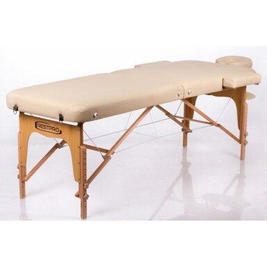 Sulankstomas masažo stalas RESTPRO Memory 2 – 6 cm Memory Foam, 350 kg, smėlio