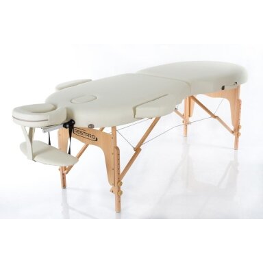 Sulankstomas masažo stalas RESTPRO VIP OVAL 2 – ovalus, 6 cm paminkštinimas, 2 spalvos