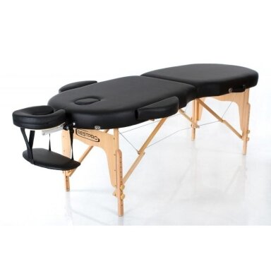 Sulankstomas masažo stalas RESTPRO VIP OVAL 2 – ovalus, 6 cm paminkštinimas, 2 spalvos