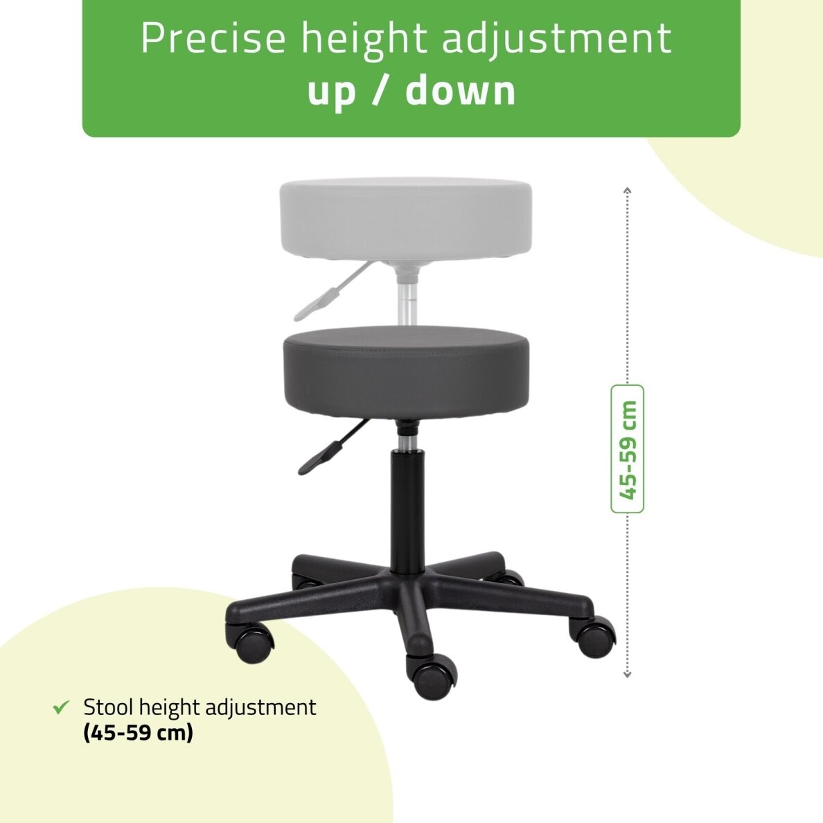 Meistro kėdė HABYS TIMO – 9 cm sėdynė, 45–59 cm 4