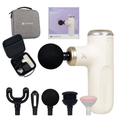 Mini masažinis pistoletas Habys Pulse Mini Ivory Mini masažinis pistoletas Habys Pulse Mini Ivory