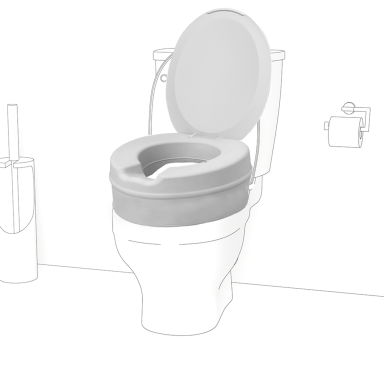 Minkštas tualeto paaukštinimas su dangčiu, 14 cm