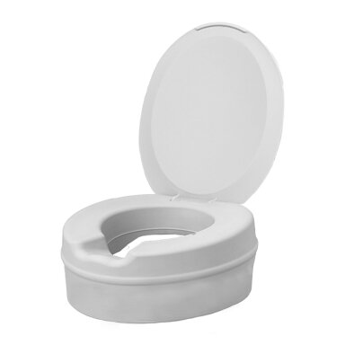 Minkštas tualeto paaukštinimas su dangčiu, 14 cm
