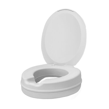 Minkštas tualeto paaukštinimas su dangčiu, 11 cm