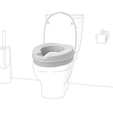 Minkštas tualeto paaukštinimas, 11 cm