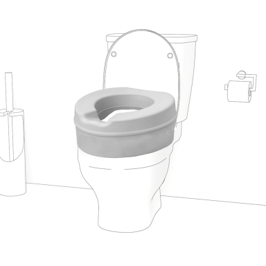 Minkštas tualeto paaukštinimas, 14 cm