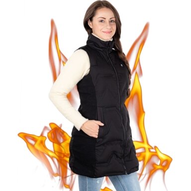 Moteriška šildoma liemenė inSPORTline WARMelong - Black S