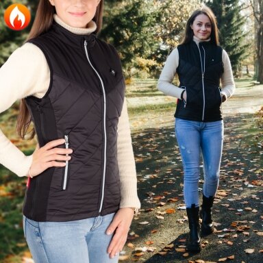 Moteriška šildoma liemenė inSPORTline WARMher - Black L