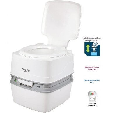Nešiojamas biotualetas Thetford Porta Potti Qube 365 1