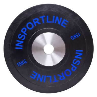 Olimpinis svoris tinkamas mėtymui 50mm inSPORTline BumperPlate 15kg